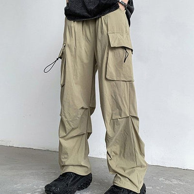 Pu Shuai Draping All-matching Slim Fit Trousers For Men